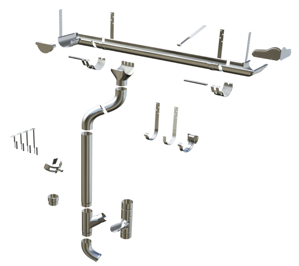 elementy stalowego systemu rynnowego INGURI - BP2