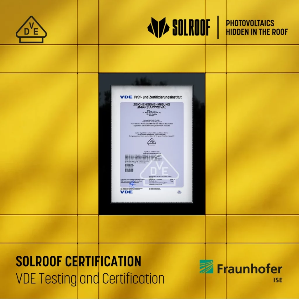 Certyfikat jakości VDE - Panele FIT VOLT | BP2